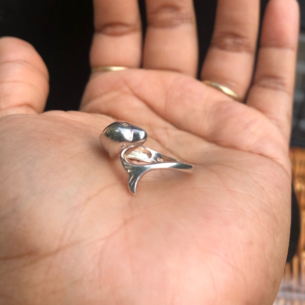 925 sterling silver dolphin ring